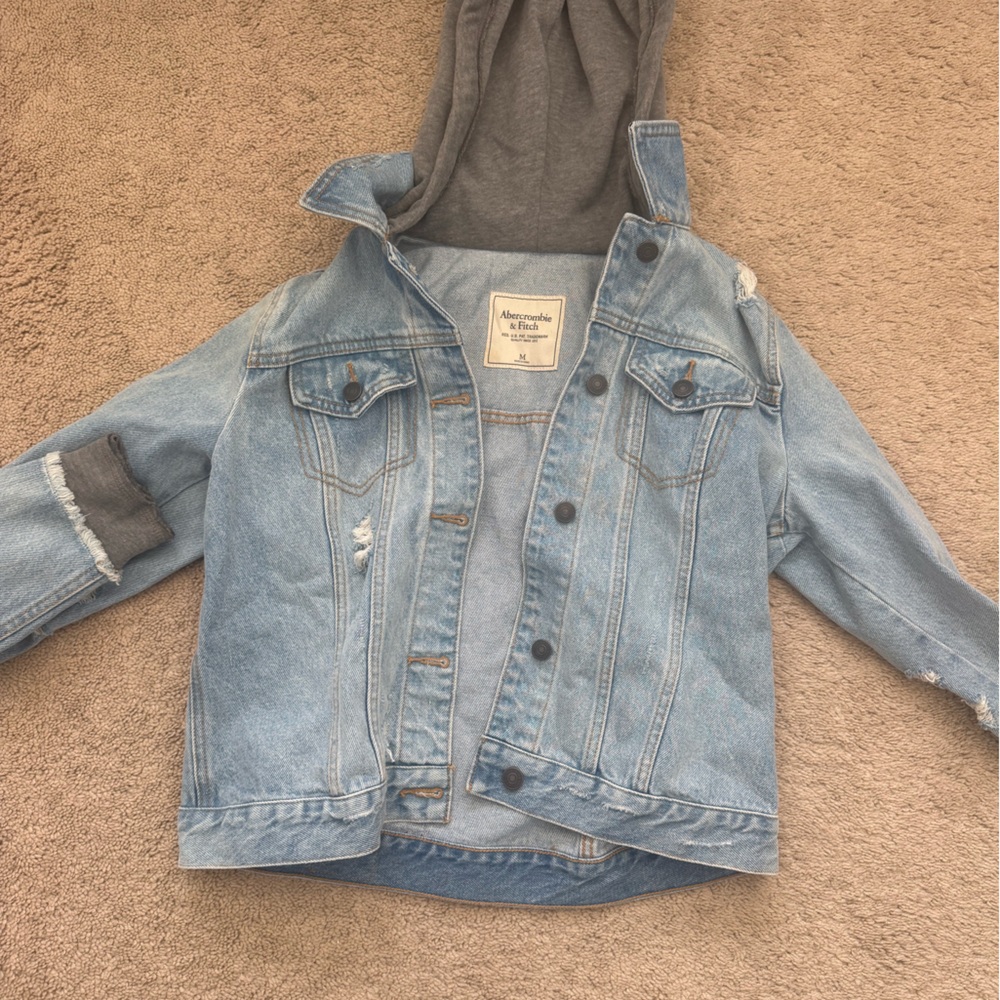 Abercrombie & Fitch Women's Blue Denim Jacket